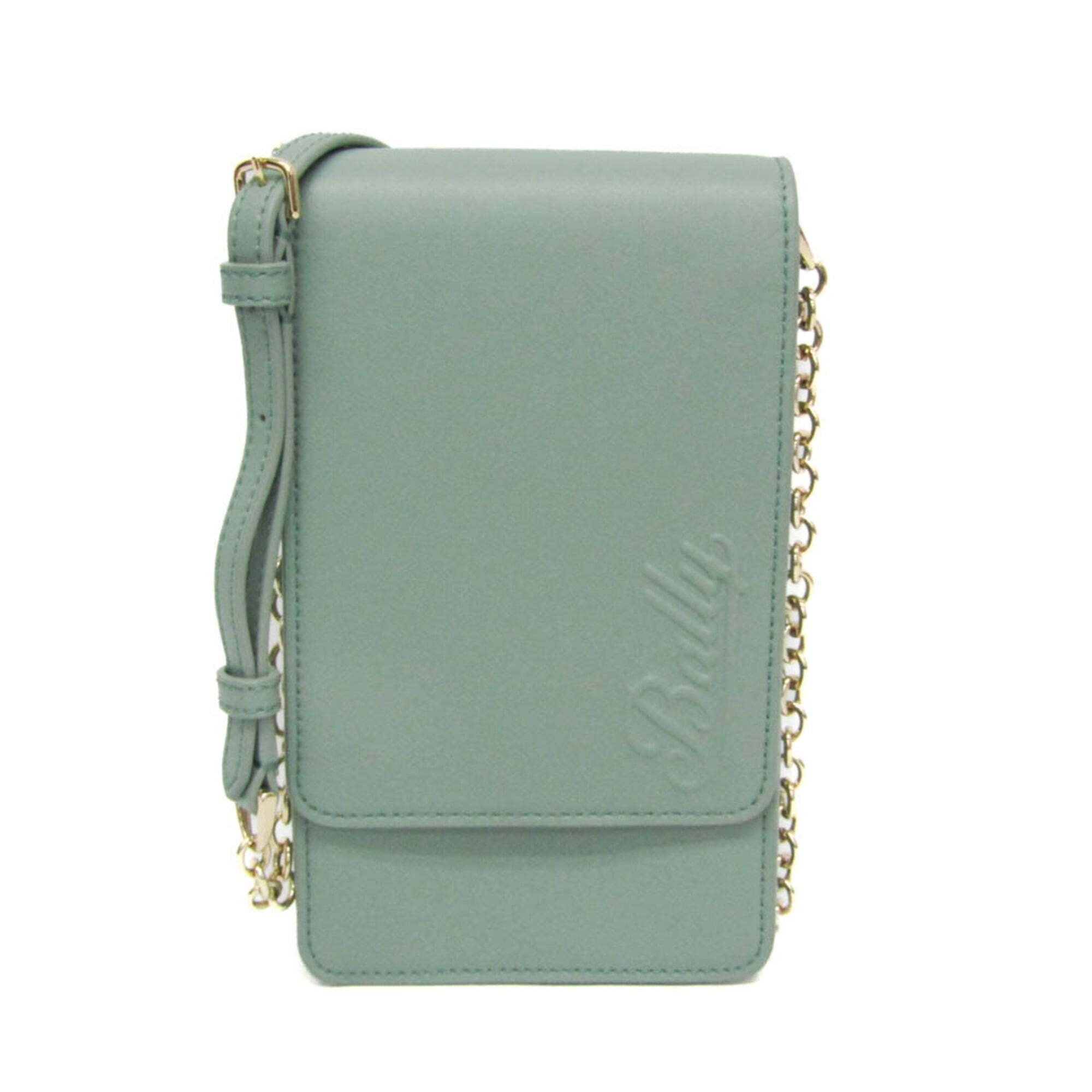 Bally Lhoren.O Women's Leather Pouch,Shoulder Bag Green